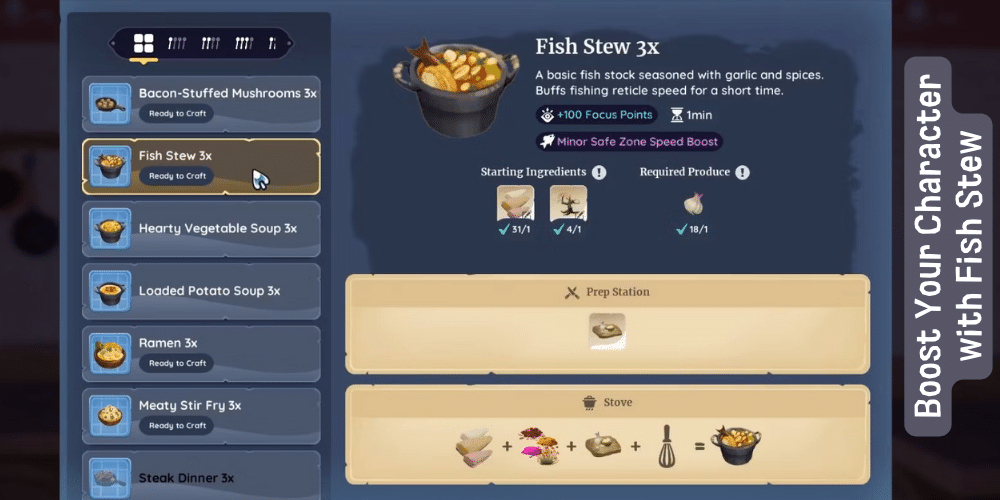 Boost Your Character with Fish Stew